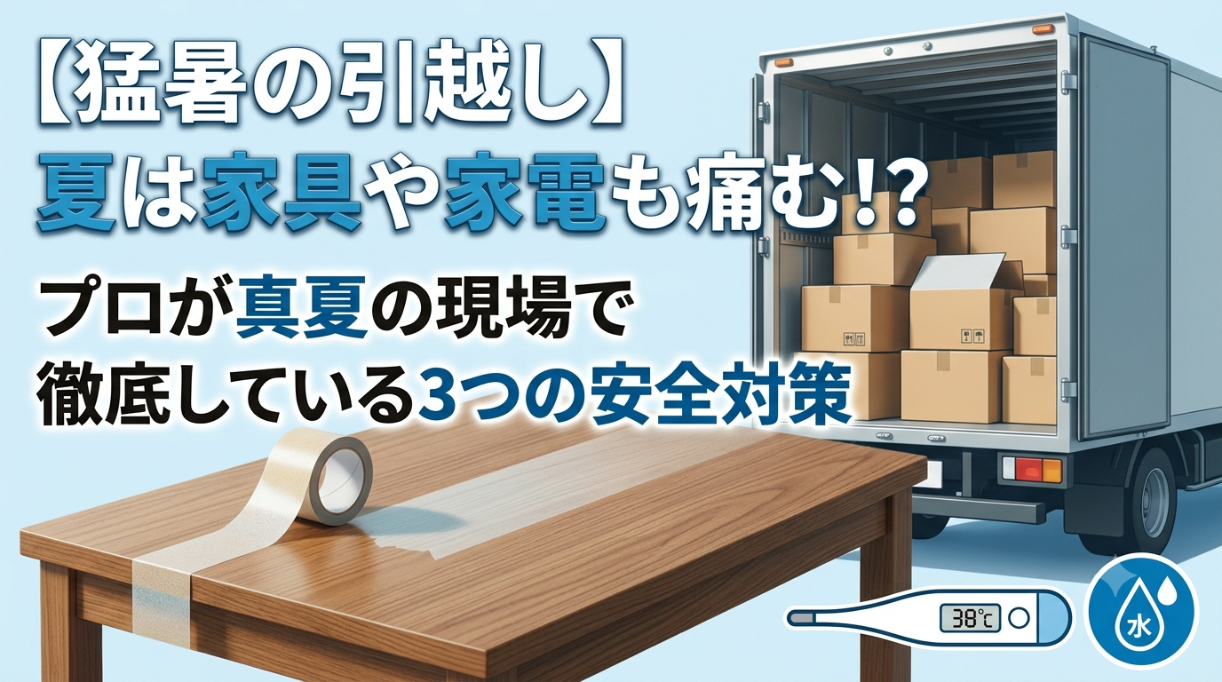【猛暑の引越し】「夏は家具や家電も痛む！？」プロが真夏の現場で徹底している3つの安全対策